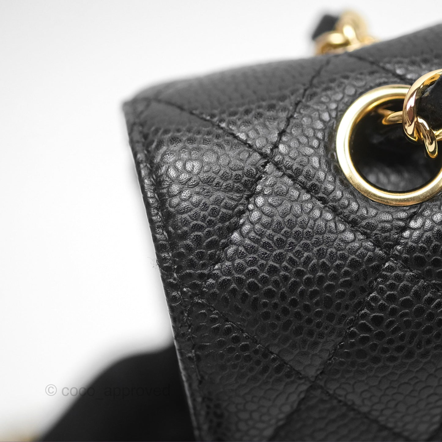 Chanel Classic M/L Medium Flap Quilted Black Caviar Gold Hardware