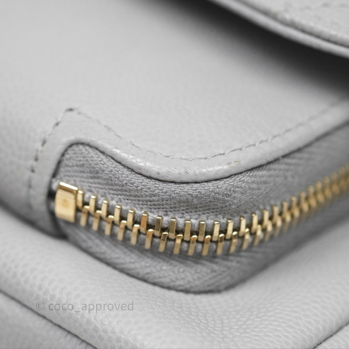 Chanel Quilted Medium Business Affinity Flap Grey Caviar Gold Hardware