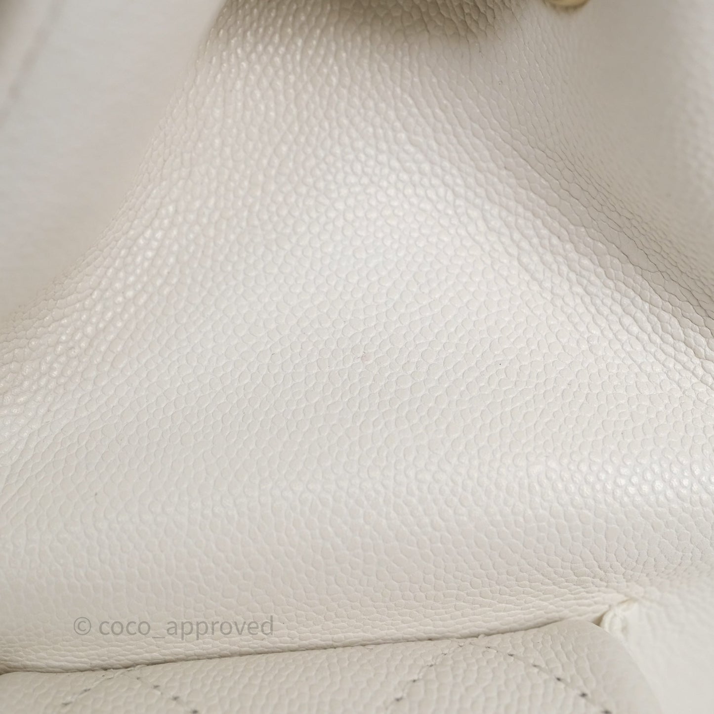 Chanel Duma Backpack White Caviar Gold Hardware 23K
