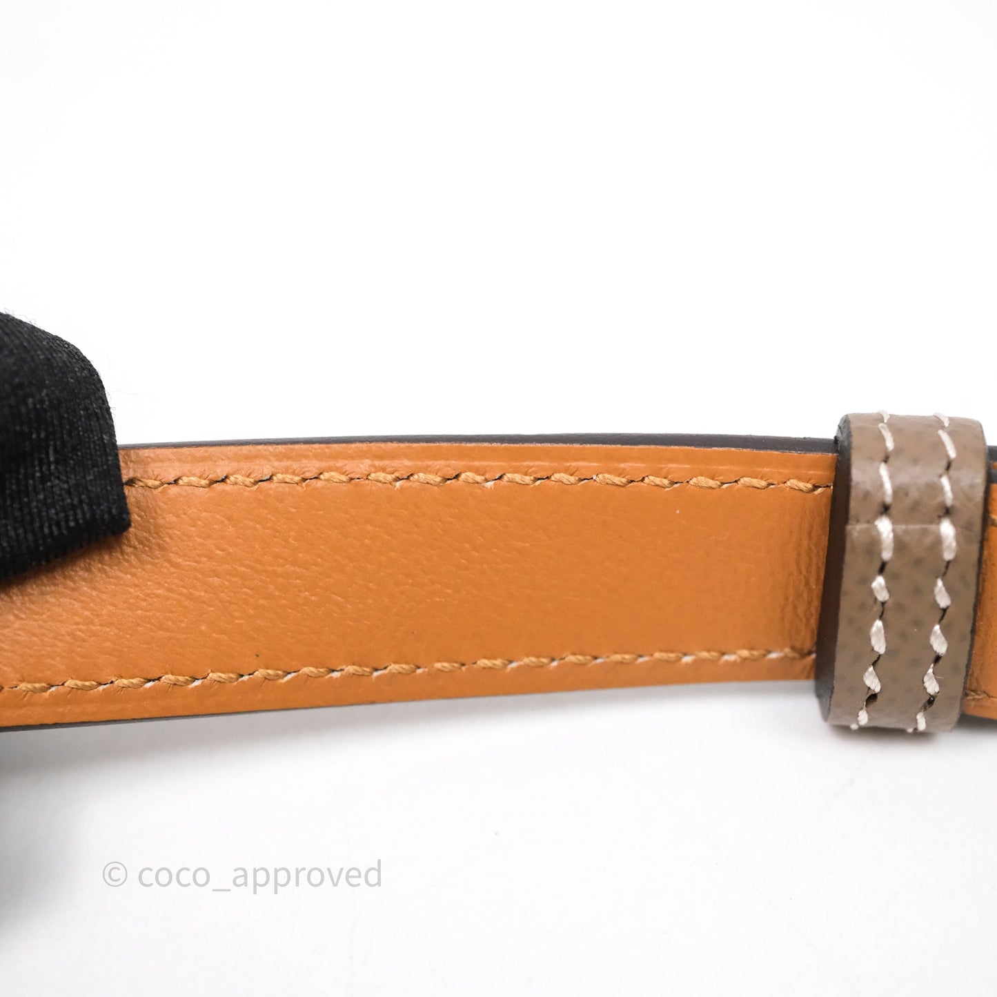 Hermès Kelly Buckle Belt Etoupe Epsom Gold Hardware