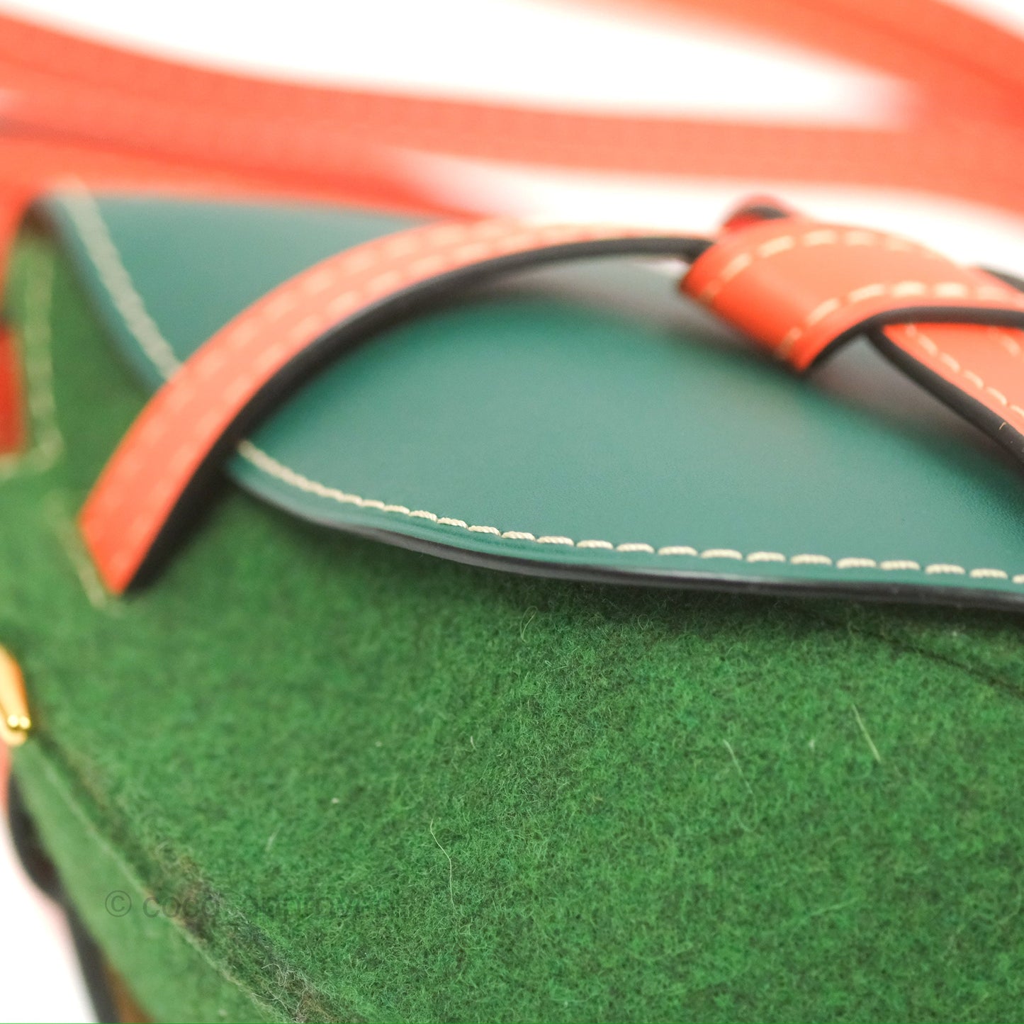 Loewe Small Gate Bag Smooth Calfskin in Green
