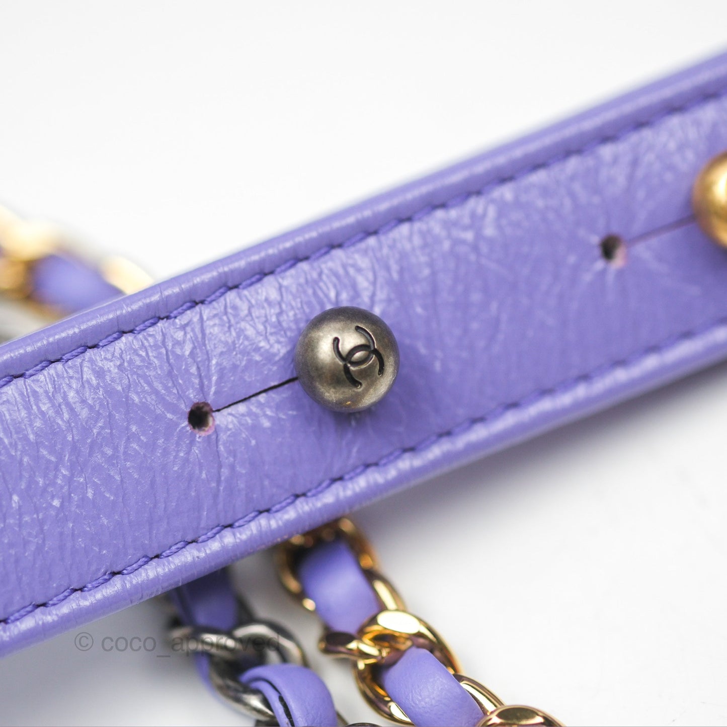 Chanel New Medium Gabrielle Purple Aged Calfskin