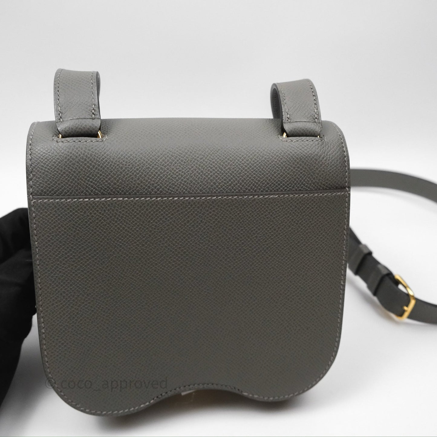 Hermès Della Cavalleria Mini Bag Gris Meyer 0L Epsom Gold Hardware