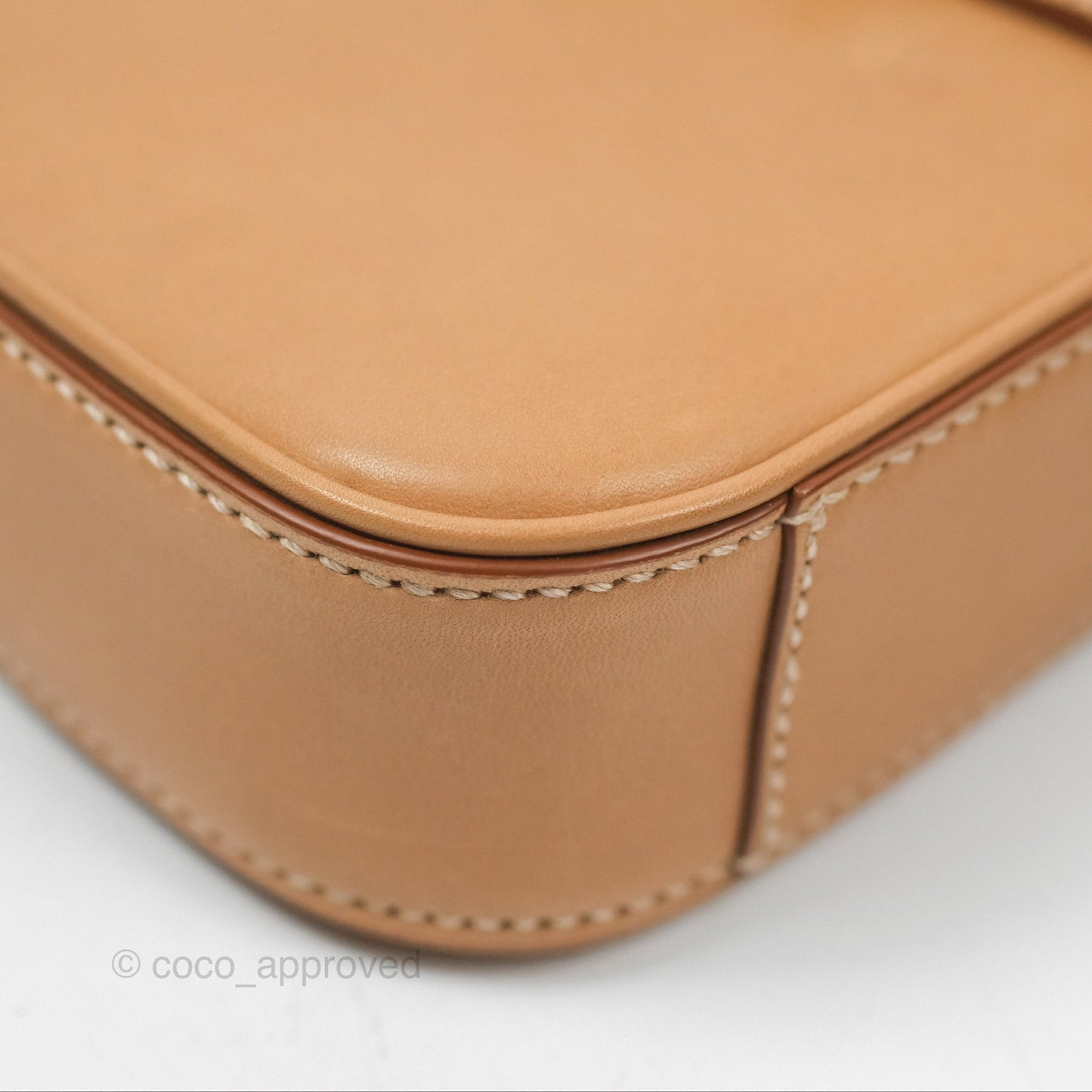 Saint Laurent Mini Le 5 À 7 Tan Calfskin Bronze Brass Hardware