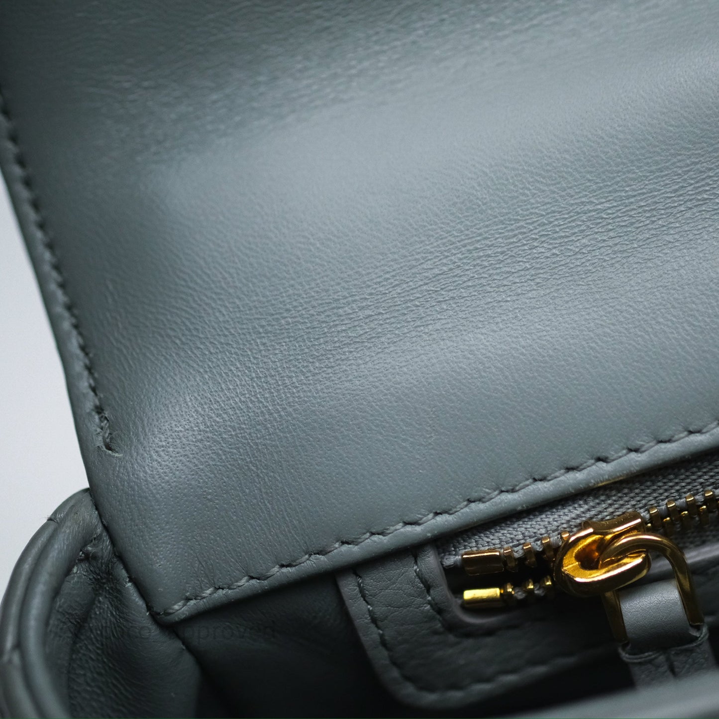 Dior Small Caro Bag Grey Supple Cannage Calfskin