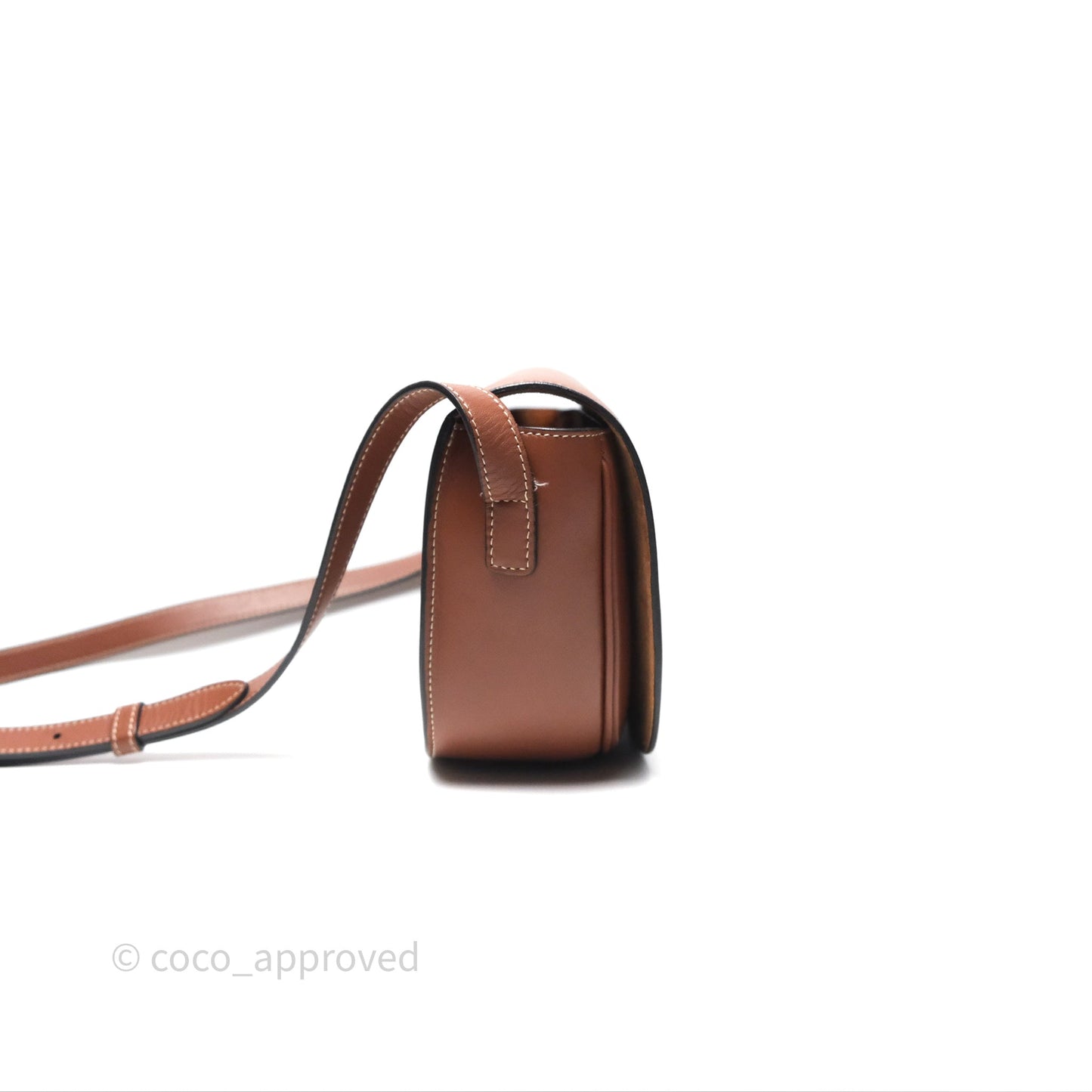 Celine Folco Cuir Triomphe in Smooth Calfskin Tan