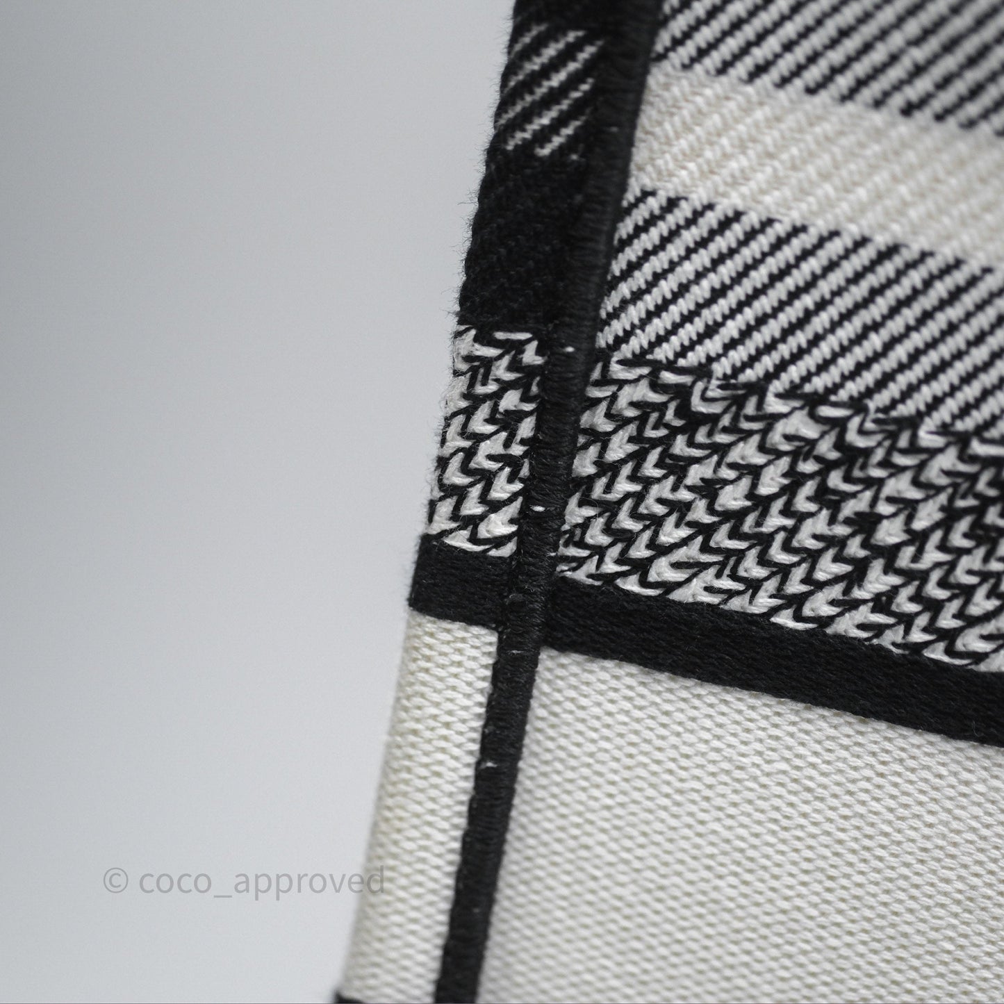 Christian Dior Large Check'n'Dior Book Tote Black/ White Canvas