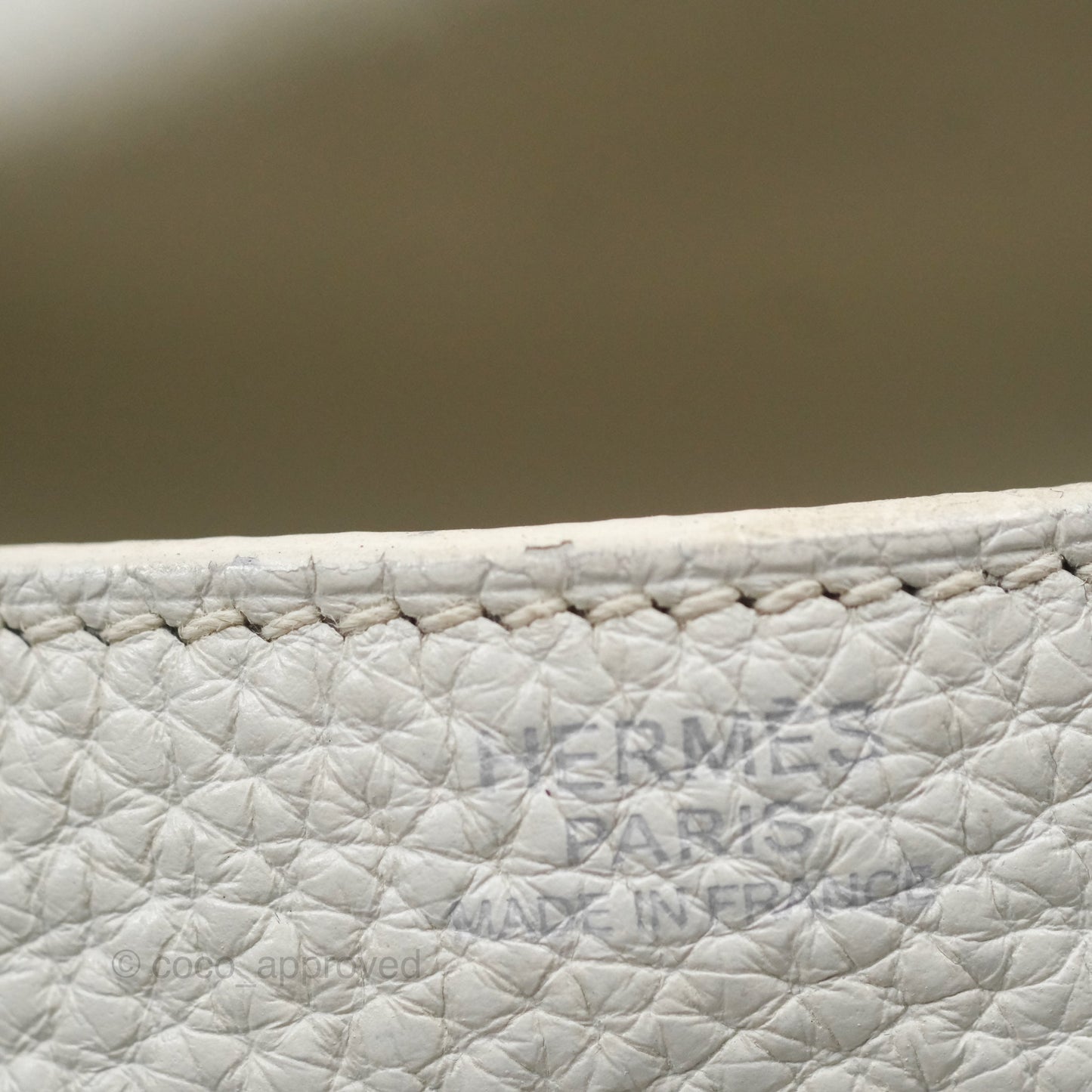 Hermès Lindy 30 White Clemence Palladium Hardware
