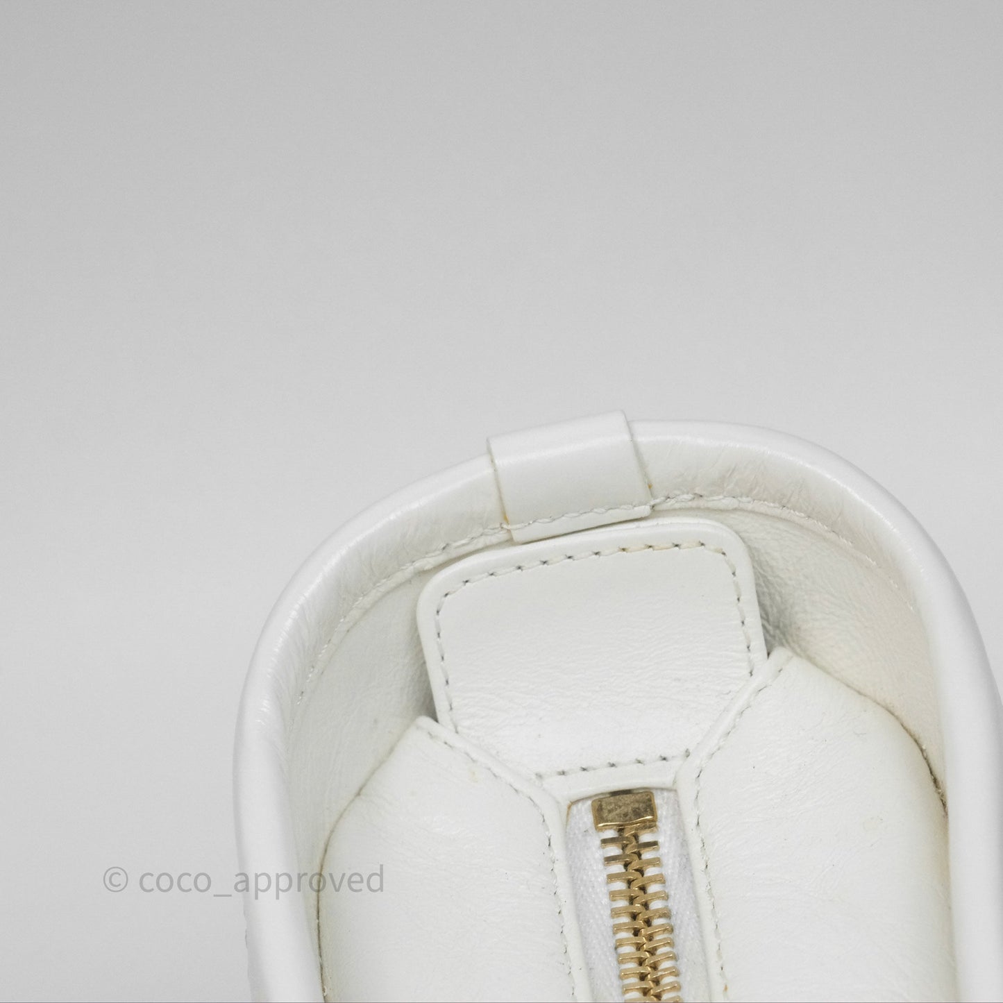 Chanel Small Gabrielle Hobo Quilted White Aged Calfskin