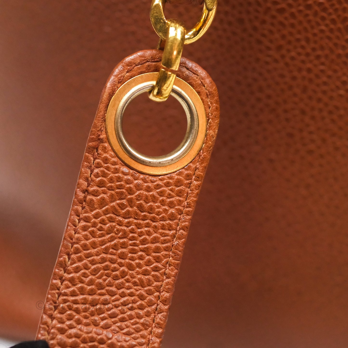 Chanel Vintage Tote Caramel Caviar 24K Gold Hardware