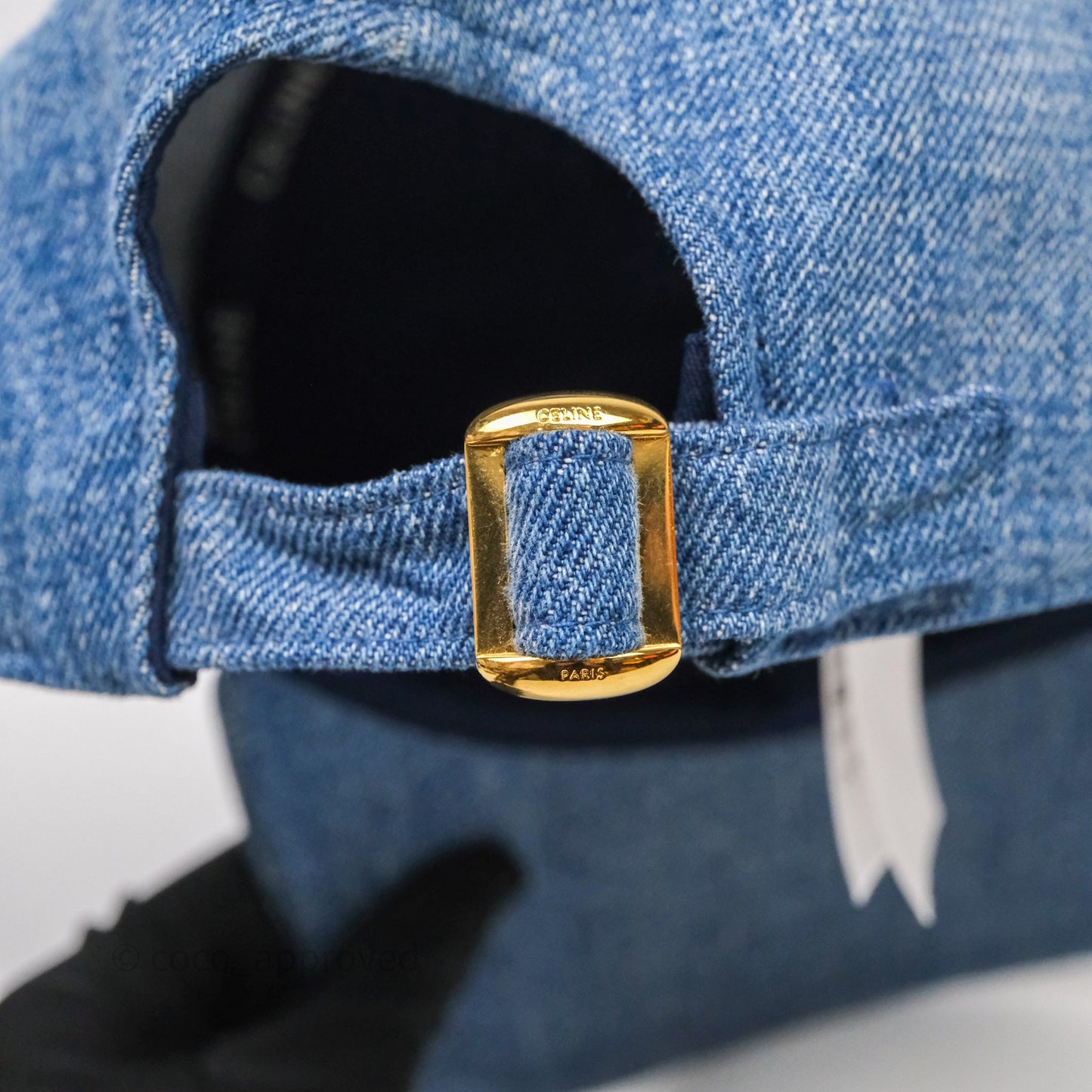 Celine Baseball Cap Cotton Triomphe Denim