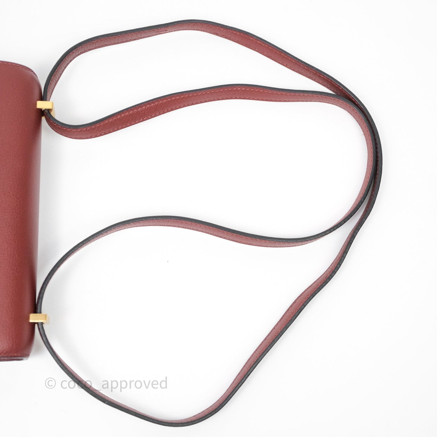 Hermès Mini Constance Rouge H Evercolor Gold Hardware