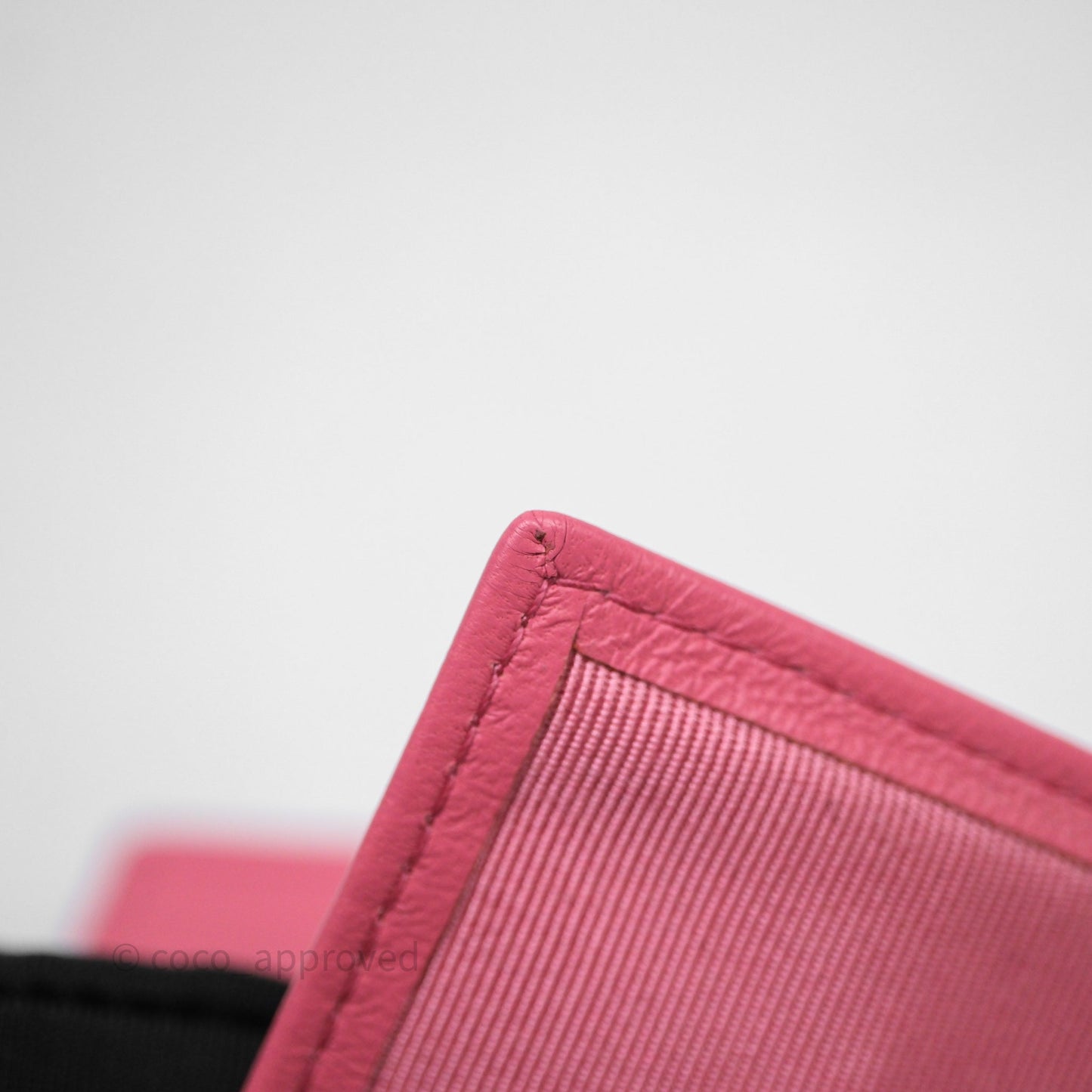 Chanel Classic Flap Wallet Pink Lambskin Silver Hardware