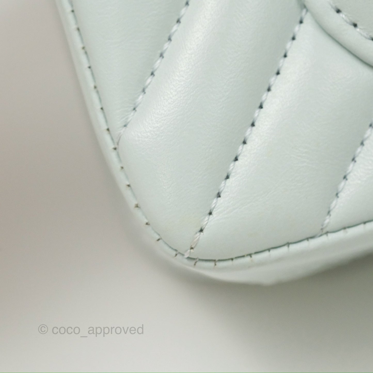 Chanel Mini Reissue 224 Blue Aged Calfskin Silver Hardware