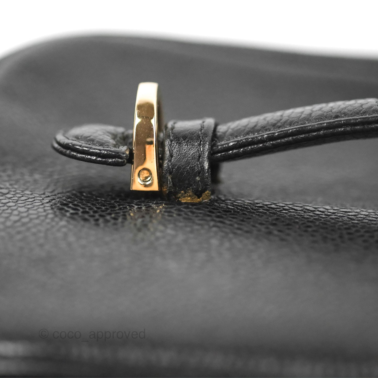 Chanel Vintage Vanity Case Black Caviar Gold Hardware