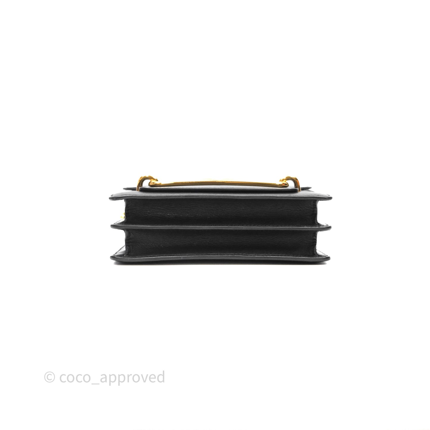 Hermès Roulis Mini 18 Black Veau Evergrain Gold Hardware