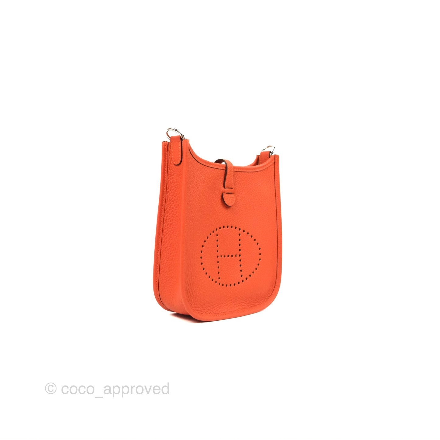 Hermès Mini Evelyne 16 Feu Clemence Palladium Hardware