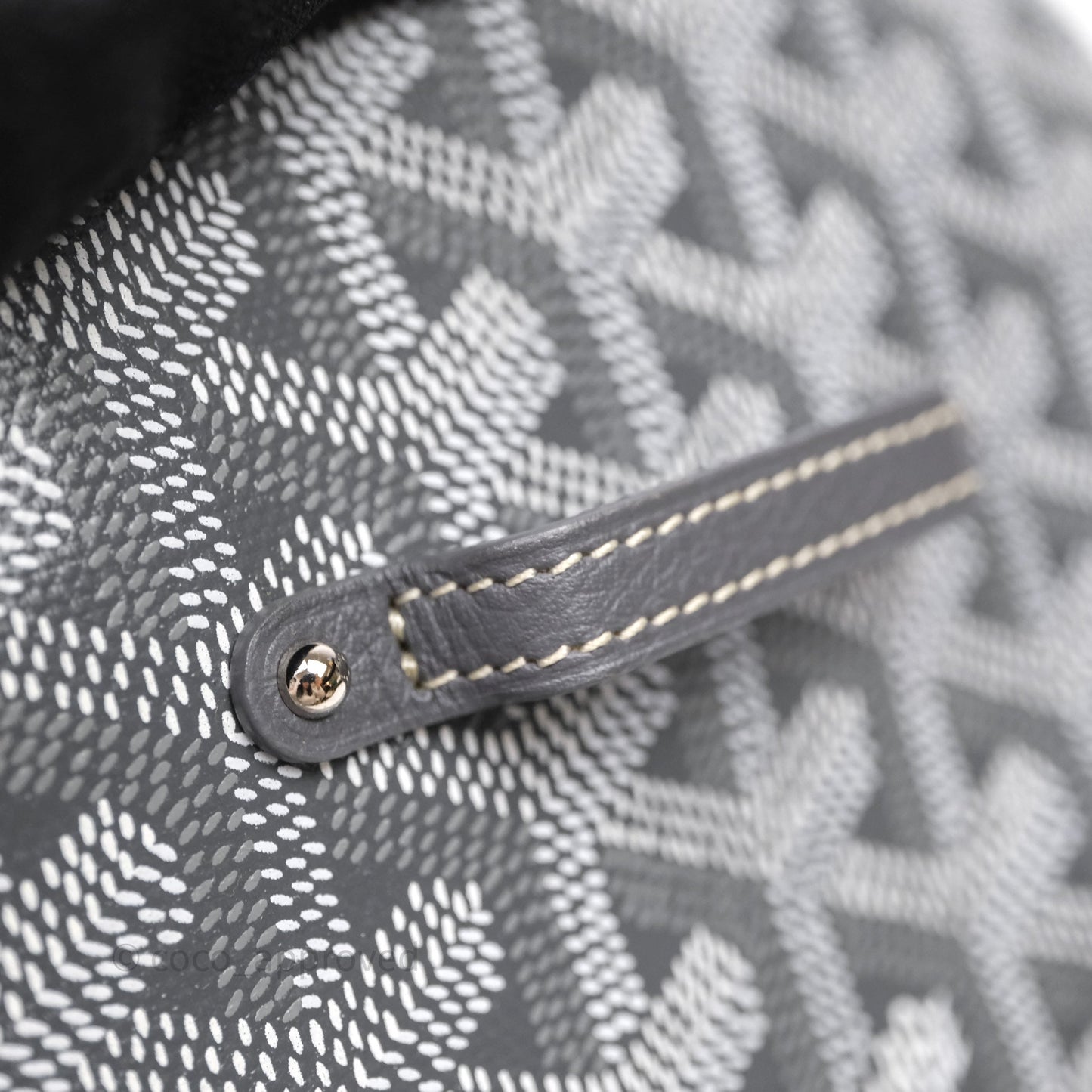 Goyard Saïgon Mini Bag Chevroches Calfskin Grey Silver Hardware
