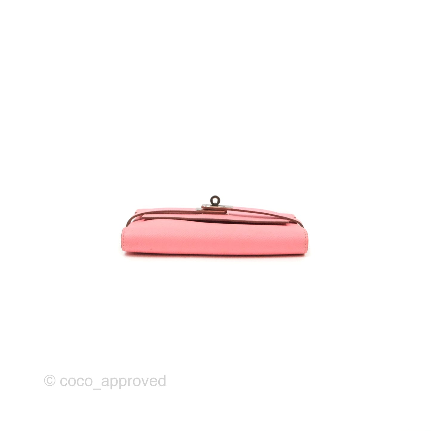 Hermès Small Kelly Wallet Rose Confetti Epsom Palladium Hardware