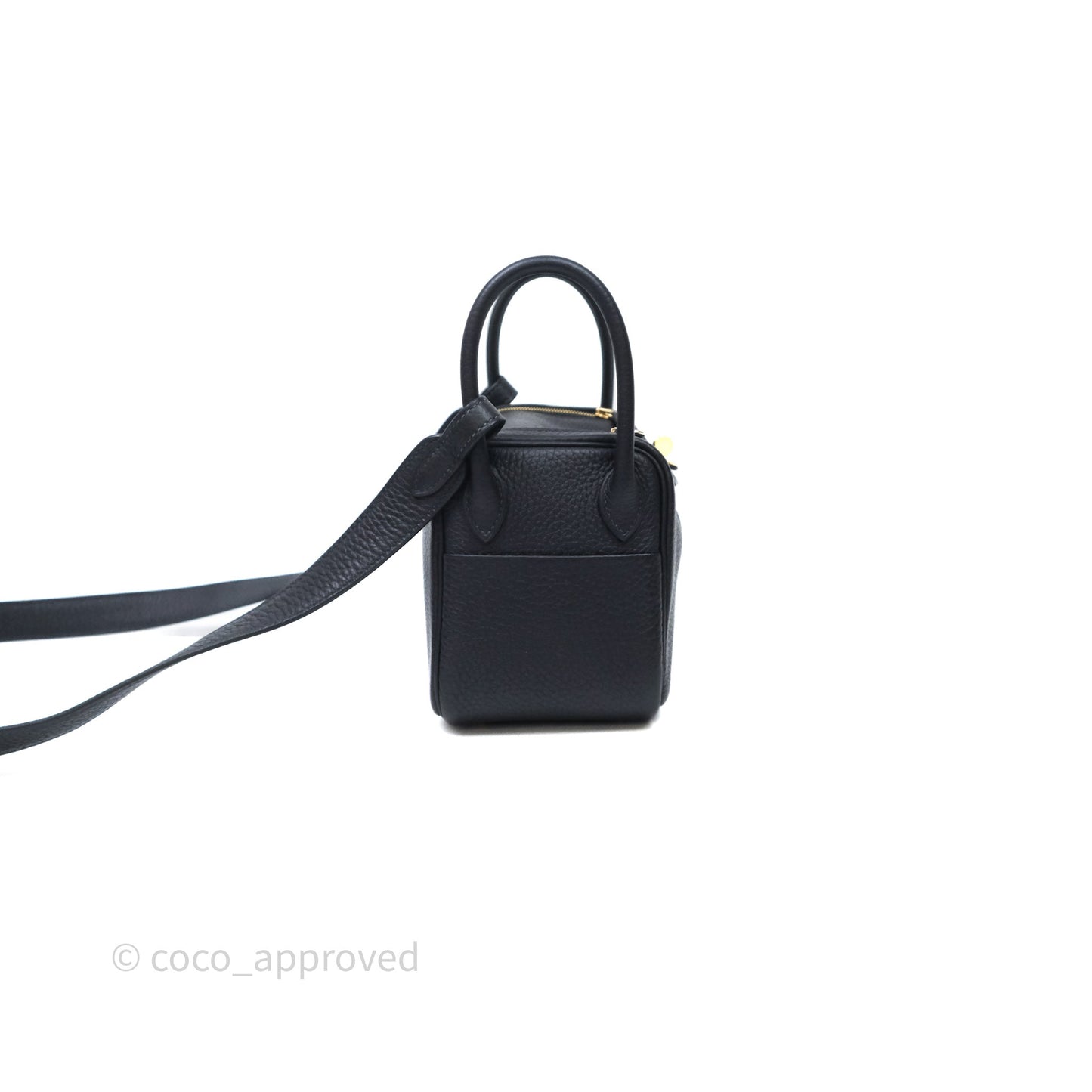 Hermès Mini Lindy 20 Caban 3Y Clemence Gold Hardware