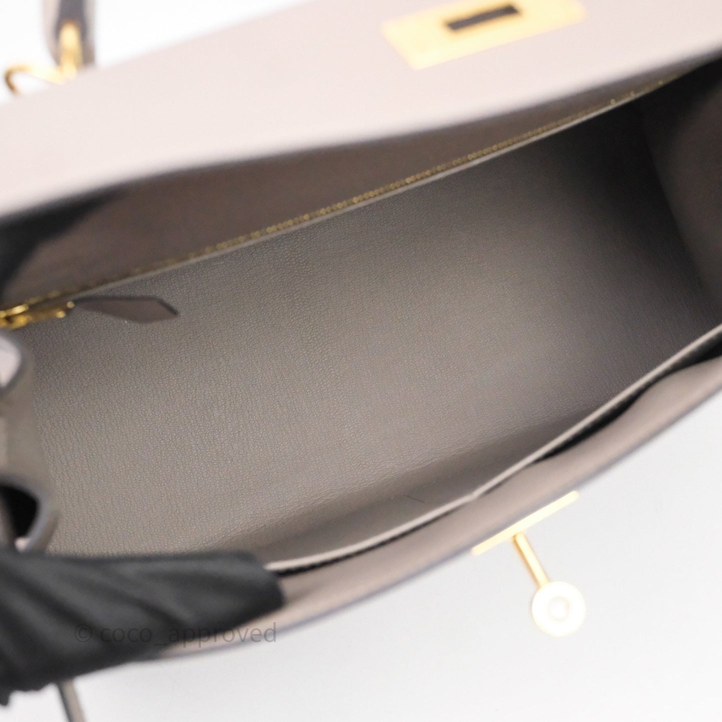Hermes Kelly 28 Gris Asphalte Epsom Gold Hardware