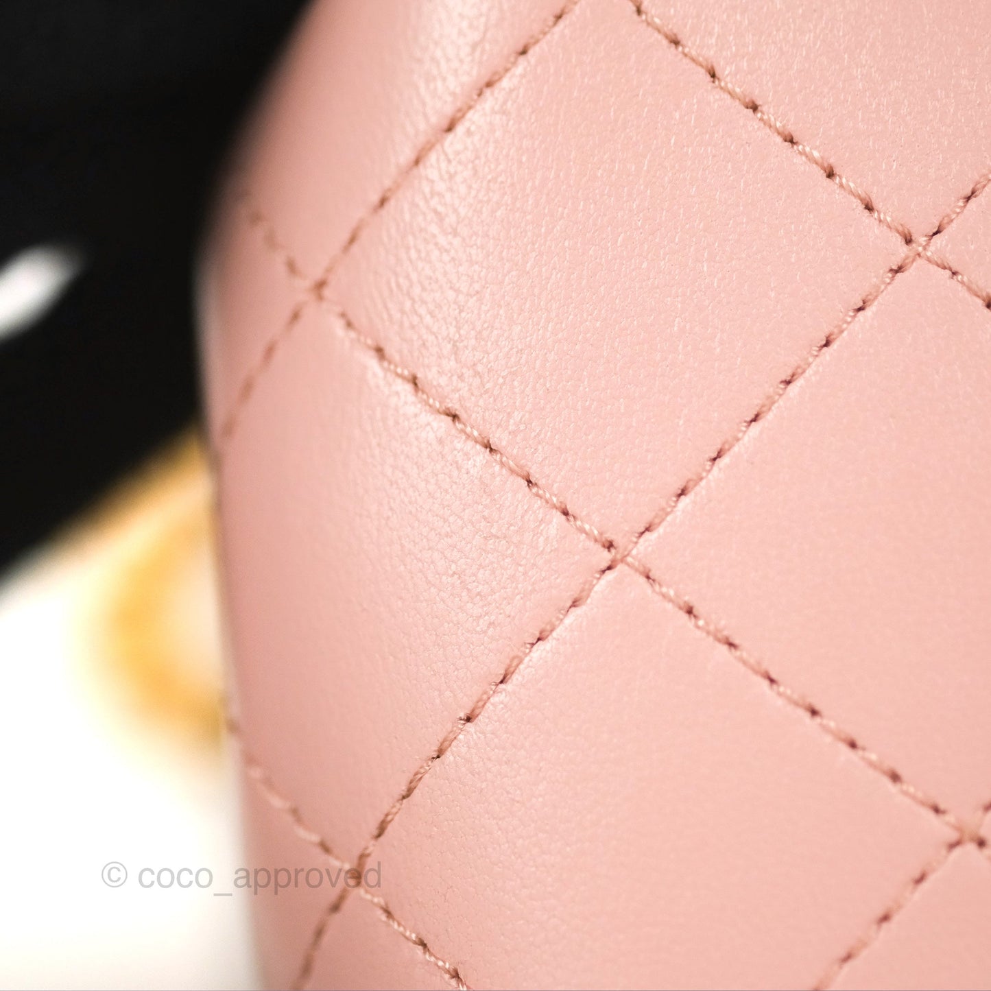 Chanel Quilted Mini Square Flap with Camellia Adjustable Chain Pink Clair Lambskin 23S