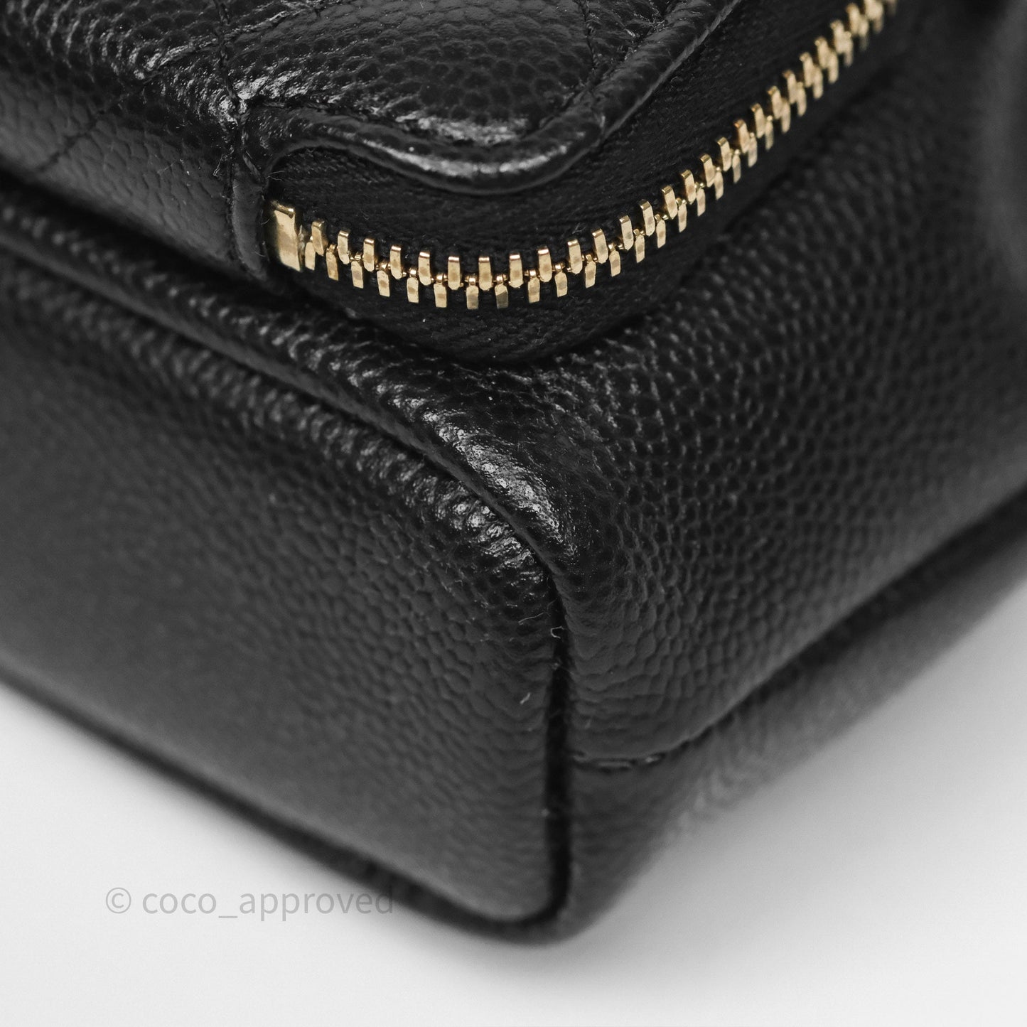 Chanel Mini Pocket Bucket Bag Black Caviar Gold Hardware