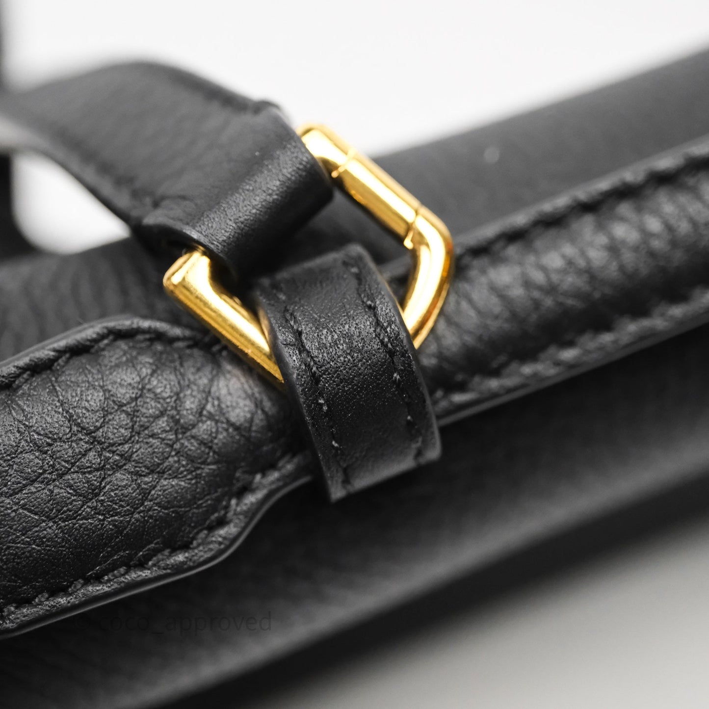 Loro Piana Extra Pocket L19 Black Grained Calfskin