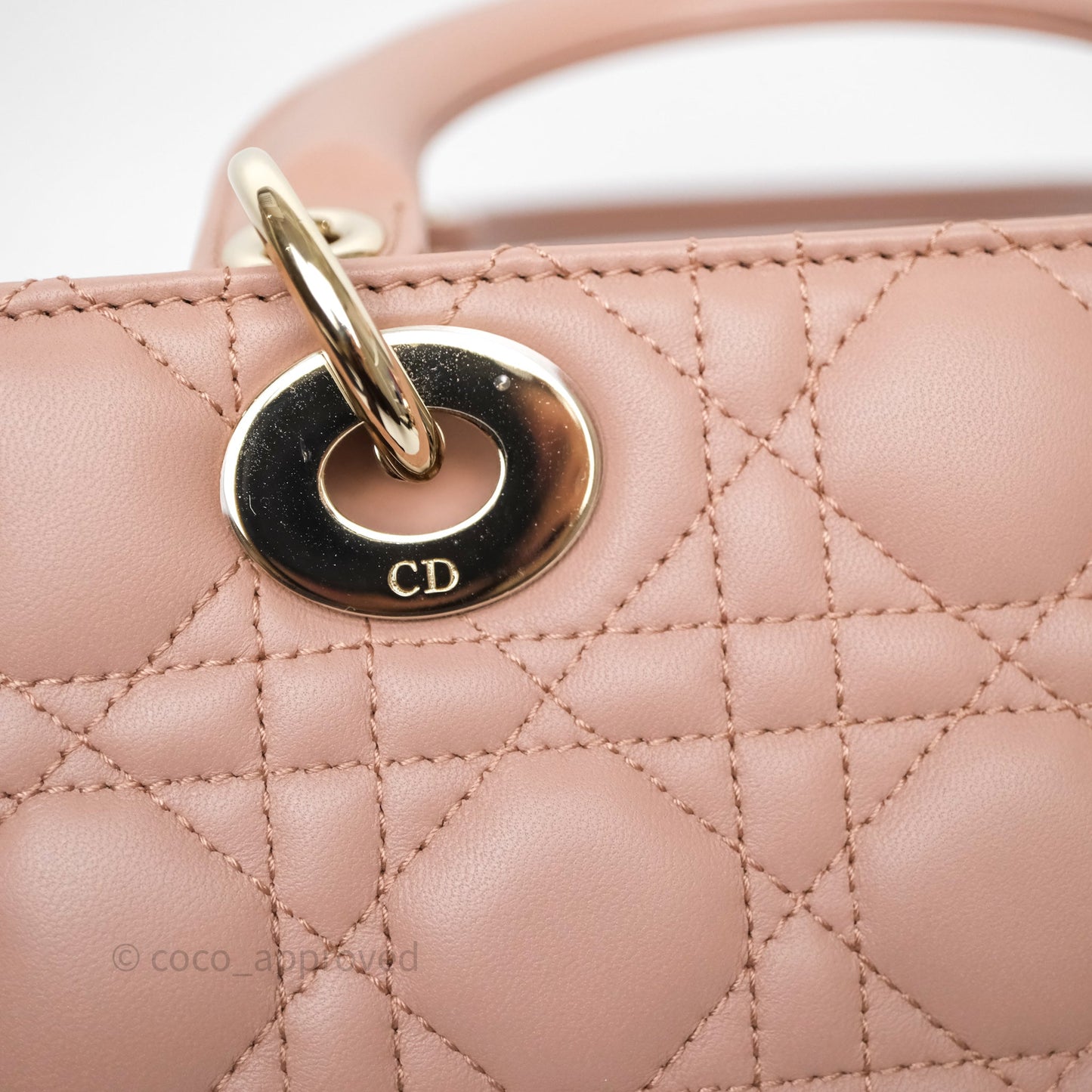 Christian Dior Small Lady Dior My ABCDior Bag Blush Cannage Lambskin