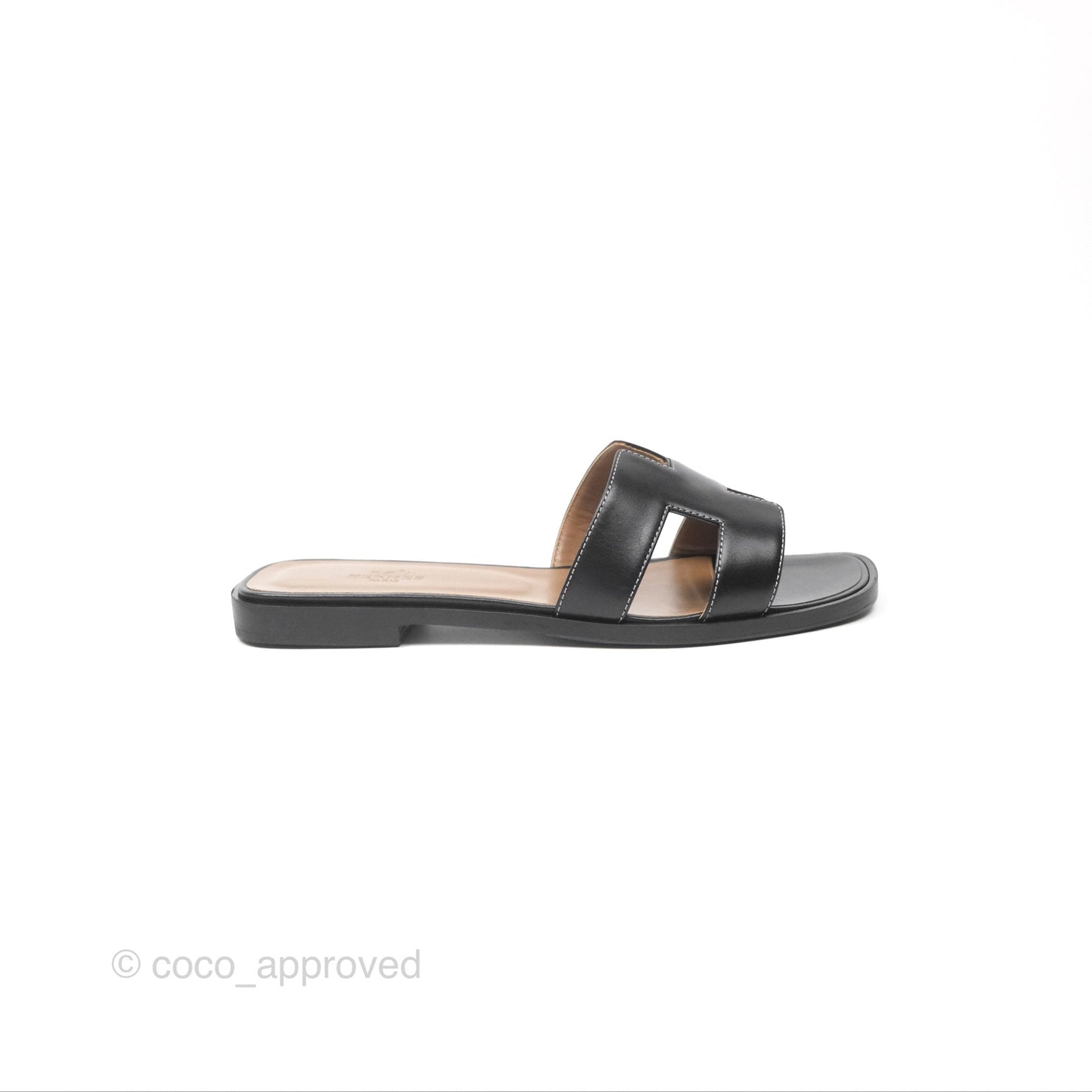 Hermès Oran Sandals in Black Size 39