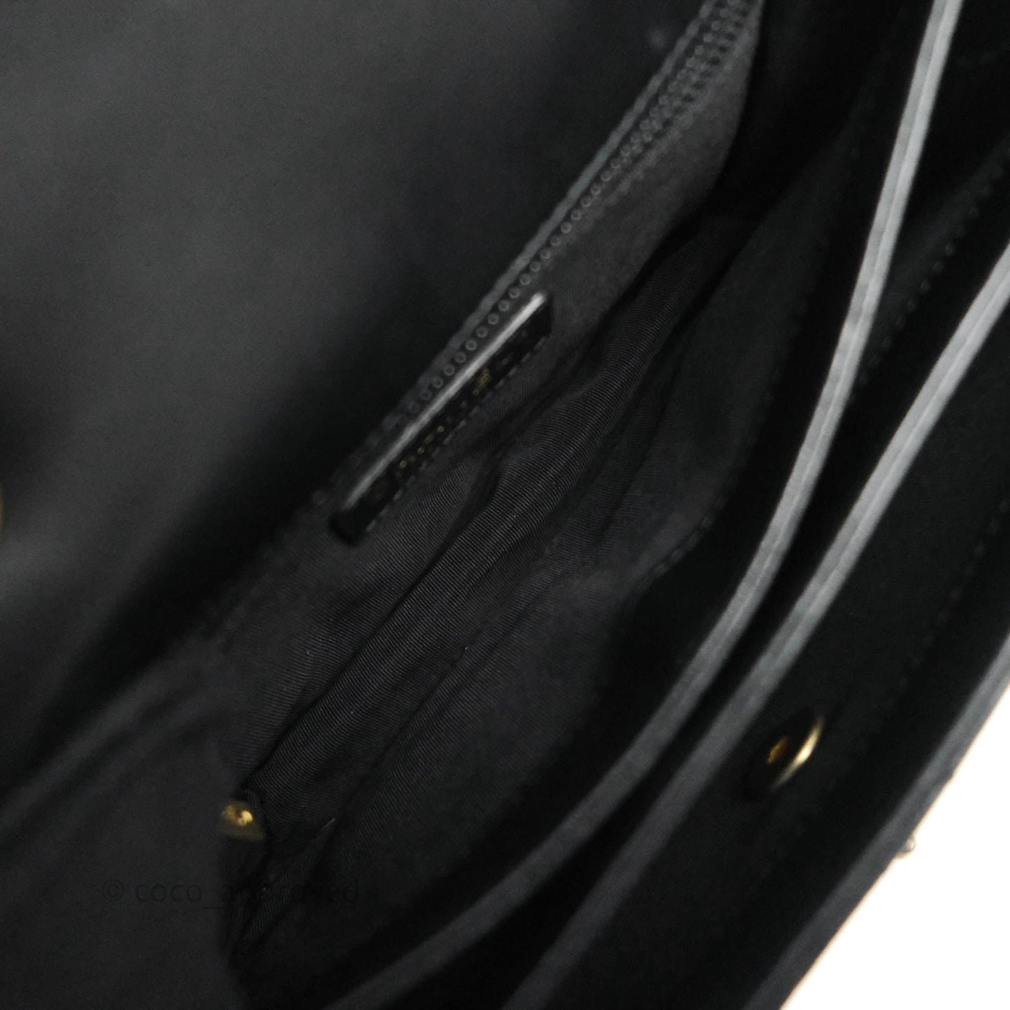 Chanel Coco Vintage Flap Bag Black Lambskin Aged Gold Hardware
