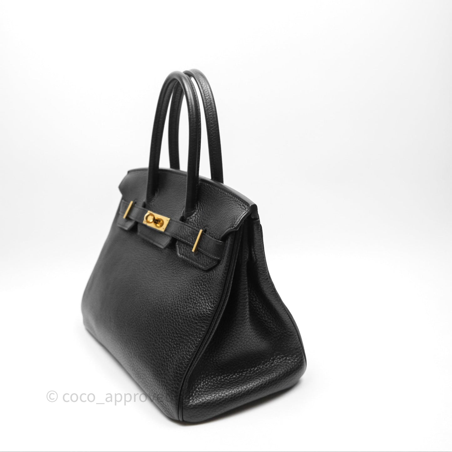 Hermès Birkin 30 Retourne Noir 89 Clemence Gold Hardware