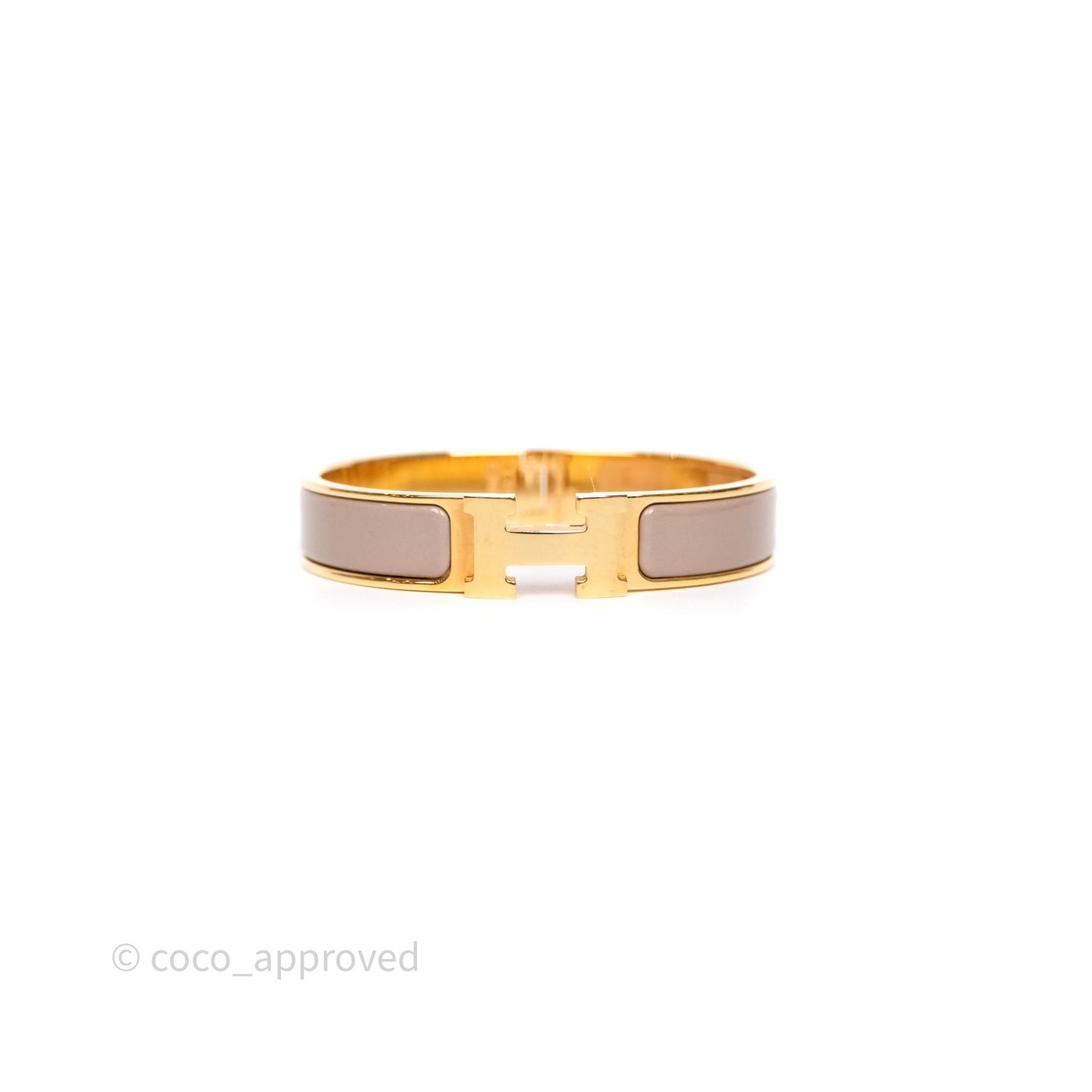 Hermès Clic H Bracelet Marron Glace Gold Hardware