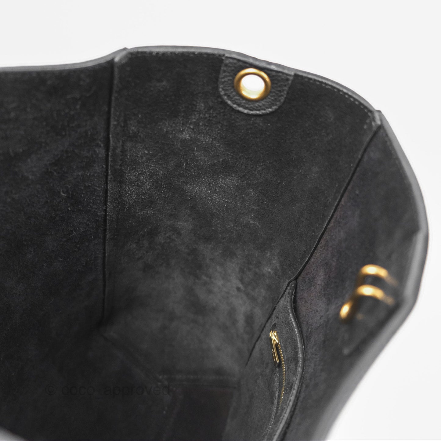 Celine Small Sangle Bucket Bag Black Grained Calfskin Gold Hardware