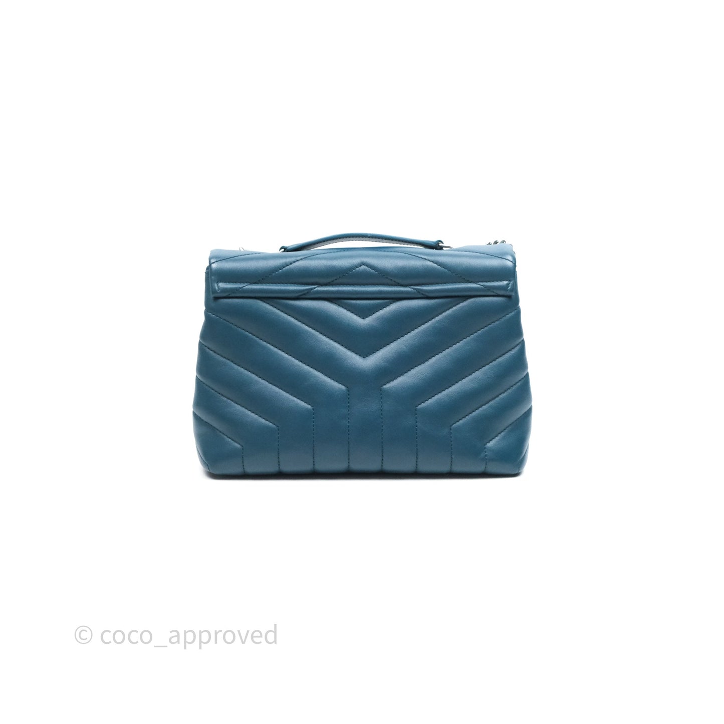 Saint Laurent Loulou Small Flap Bag Turquoise Blue Ruthenum Hardware