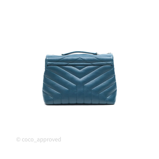 Saint Laurent Loulou Small Flap Bag Turquoise Blue Ruthenum Hardware