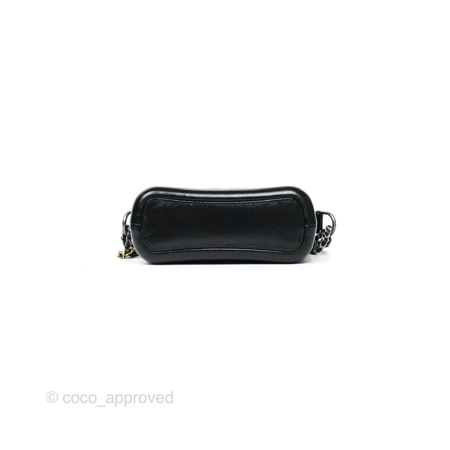 Chanel Small Gabrielle Hobo Quilted Black Navy Aged Calfskin