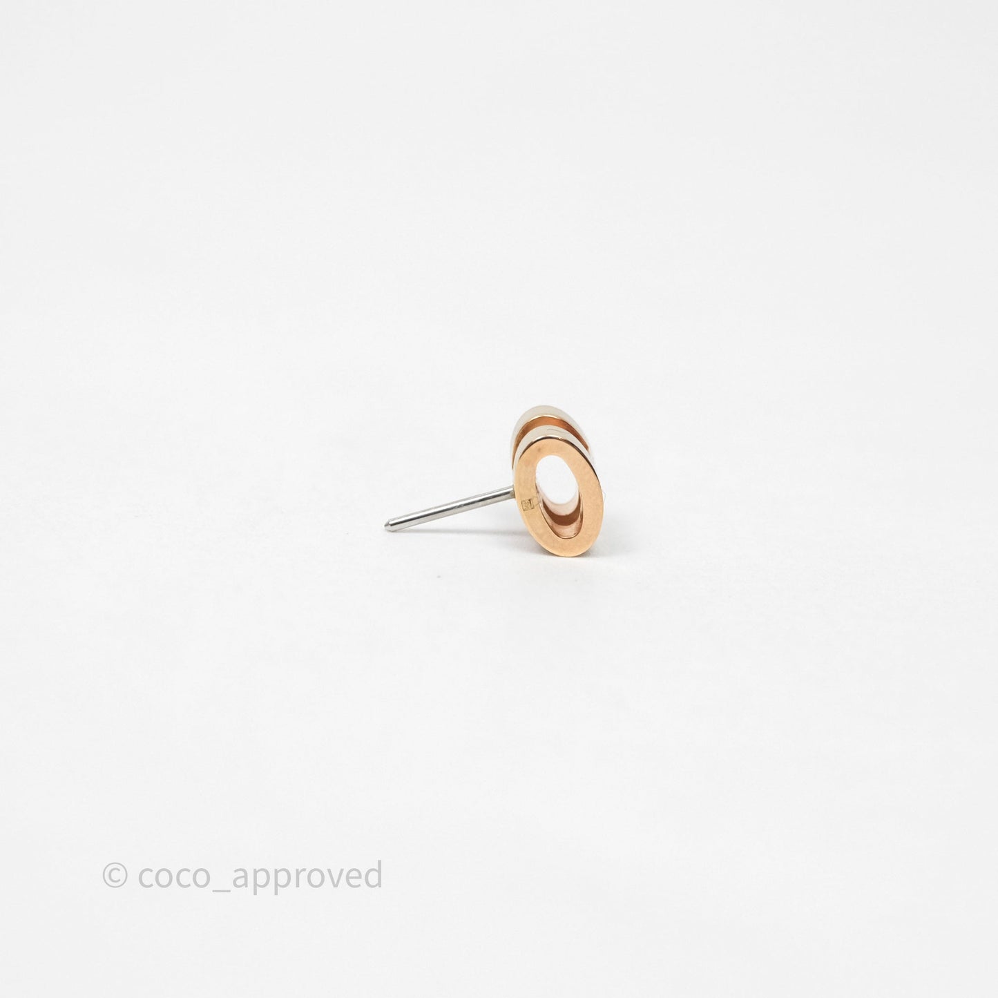 Hermès Mini Pop H Earrings Marron Glace Rose Gold