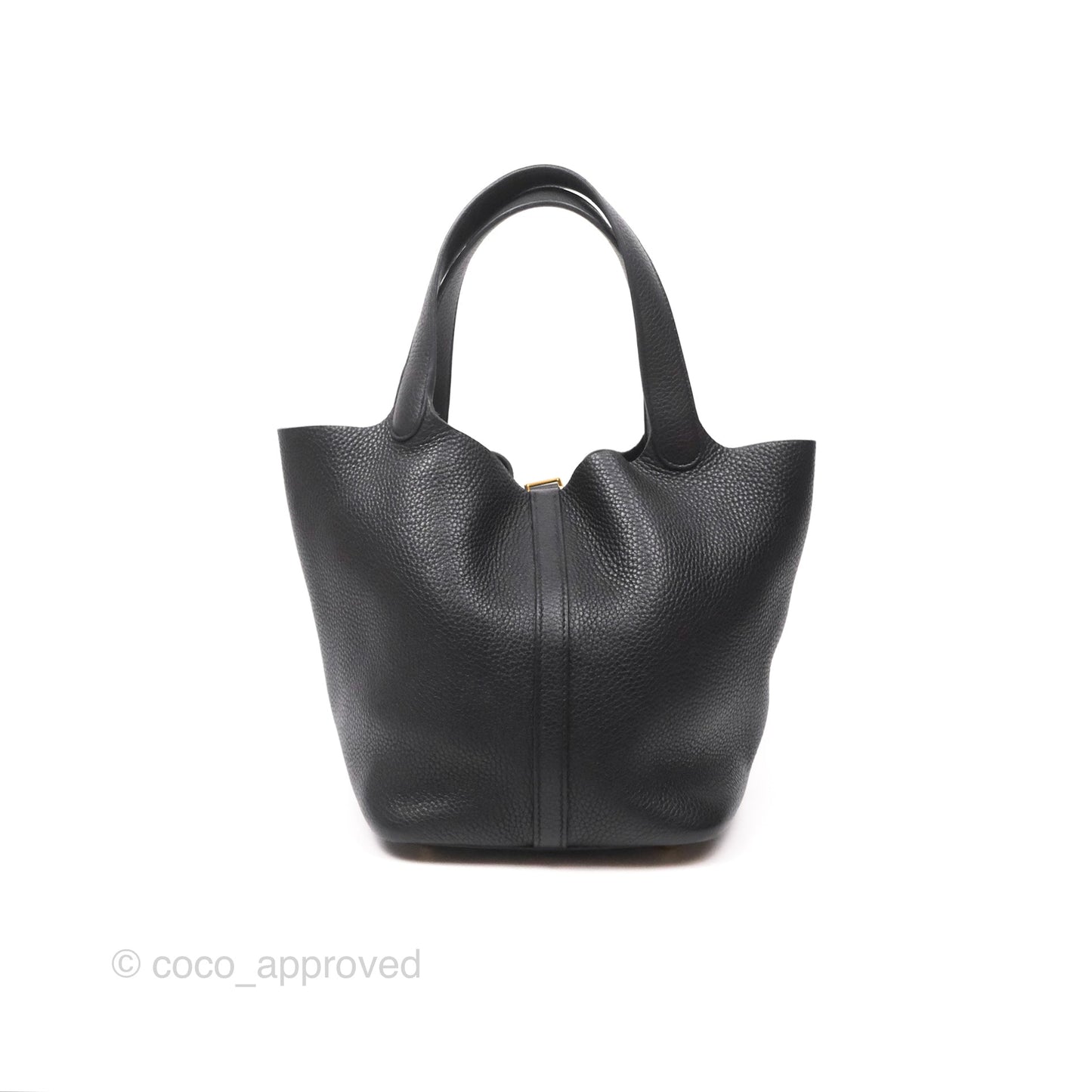 Hermès Picotin 22 Black Noir 89 Clemence Gold Hardware