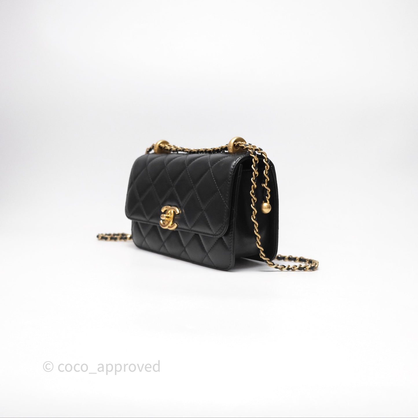 Chanel Quilted Mini Perfect Fit Adjustable Black Calfskin Gold Hardware