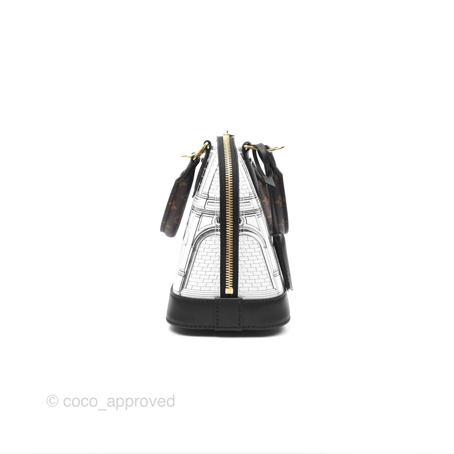 Louis Vuitton Alma BB Fornasetti Handbag Patent Calfskin
