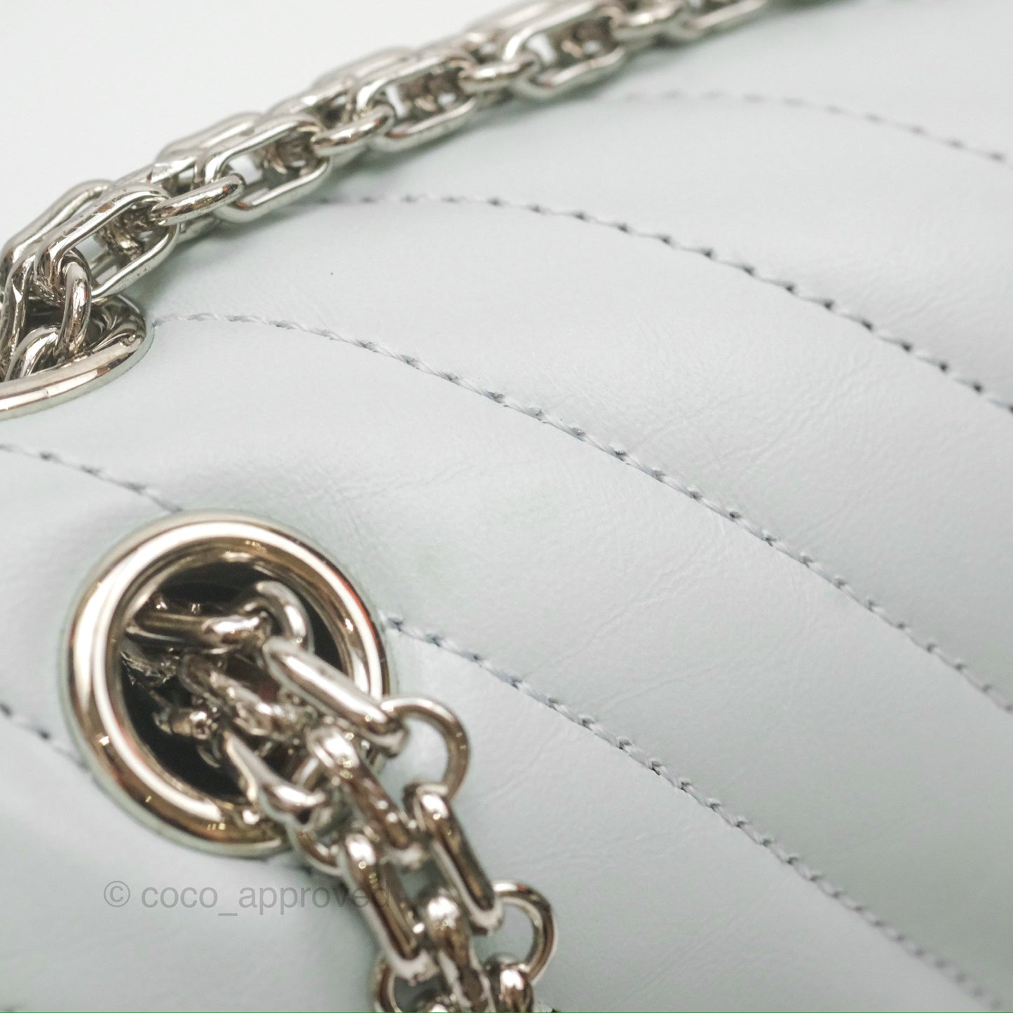 Chanel Mini Reissue 224 Blue Aged Calfskin Silver Hardware