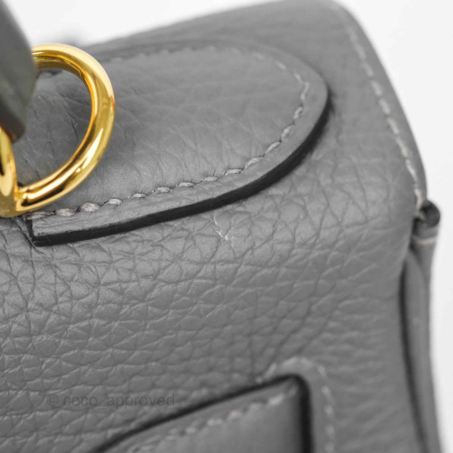 Hermès Kelly 28 Retourne Gris Meyer 0L Clemence Gold Hardware