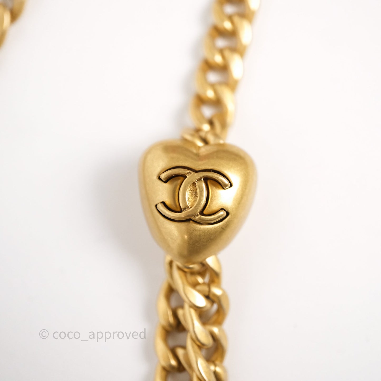 Chanel Mini Flap Bag Heart Adjustable Chain Black Caviar Aged Gold Hardware