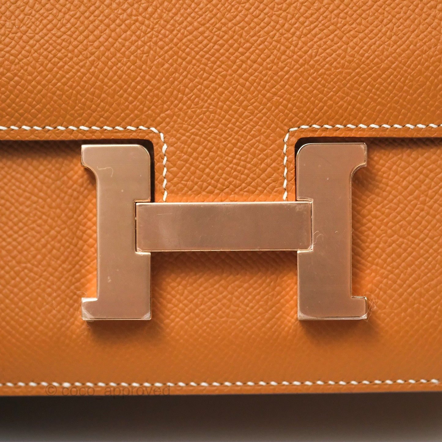 Hermès Constance Mini 18 with Mirror Gold Epsom Rose Gold Hardware