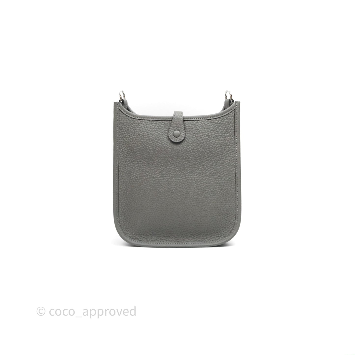 Hermès Mini Evelyne 16 Gris Meyer 0L Clemence Palladium Hardware