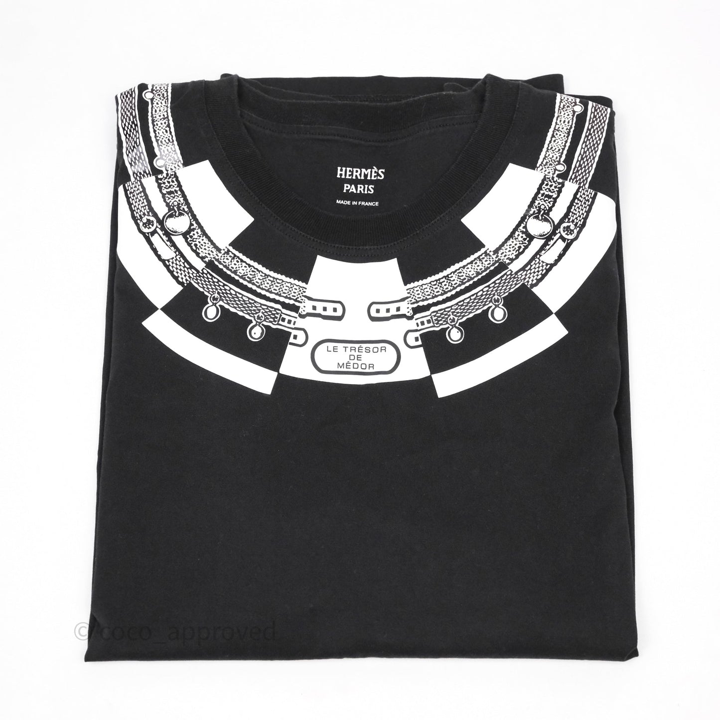 Hermès Le Tresor De Medor T-Shirt Black Size 36