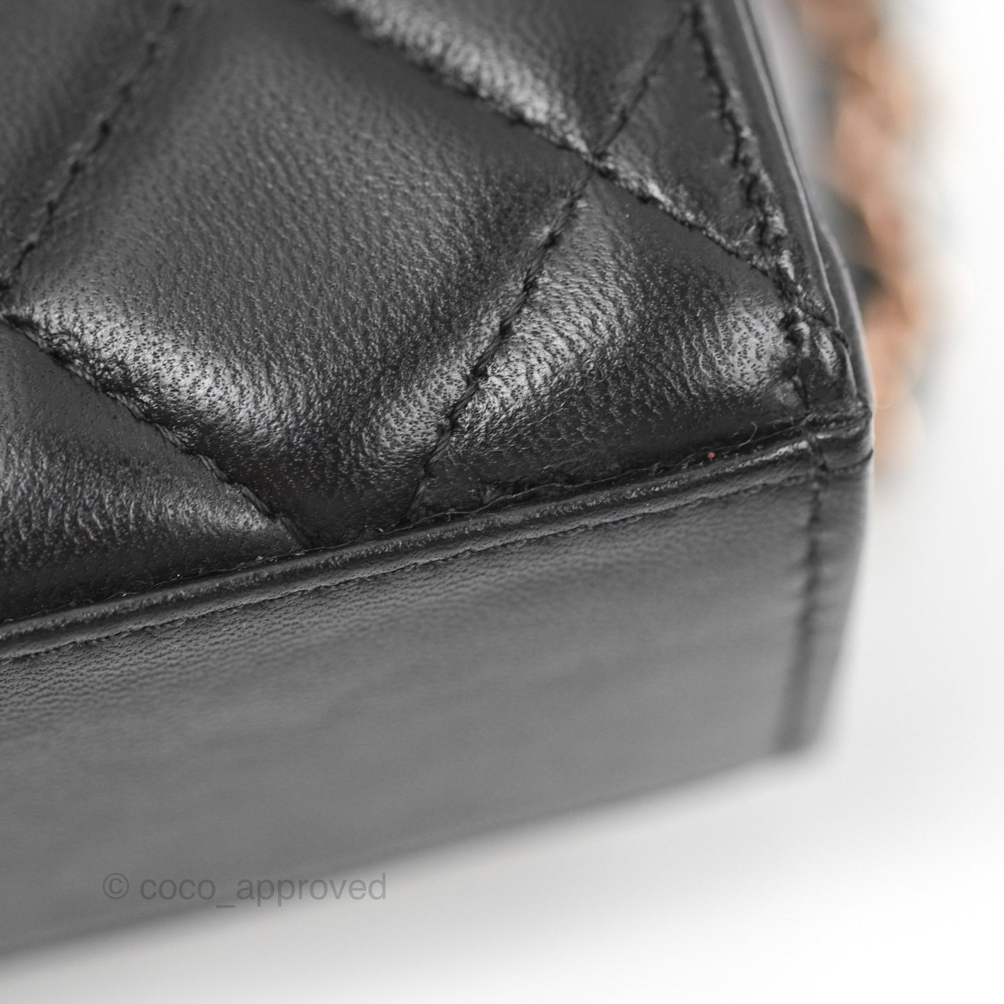 Chanel Mini Quilted Trendy CC Clutch With Chain Black Lambskin Rose Gold Hardware