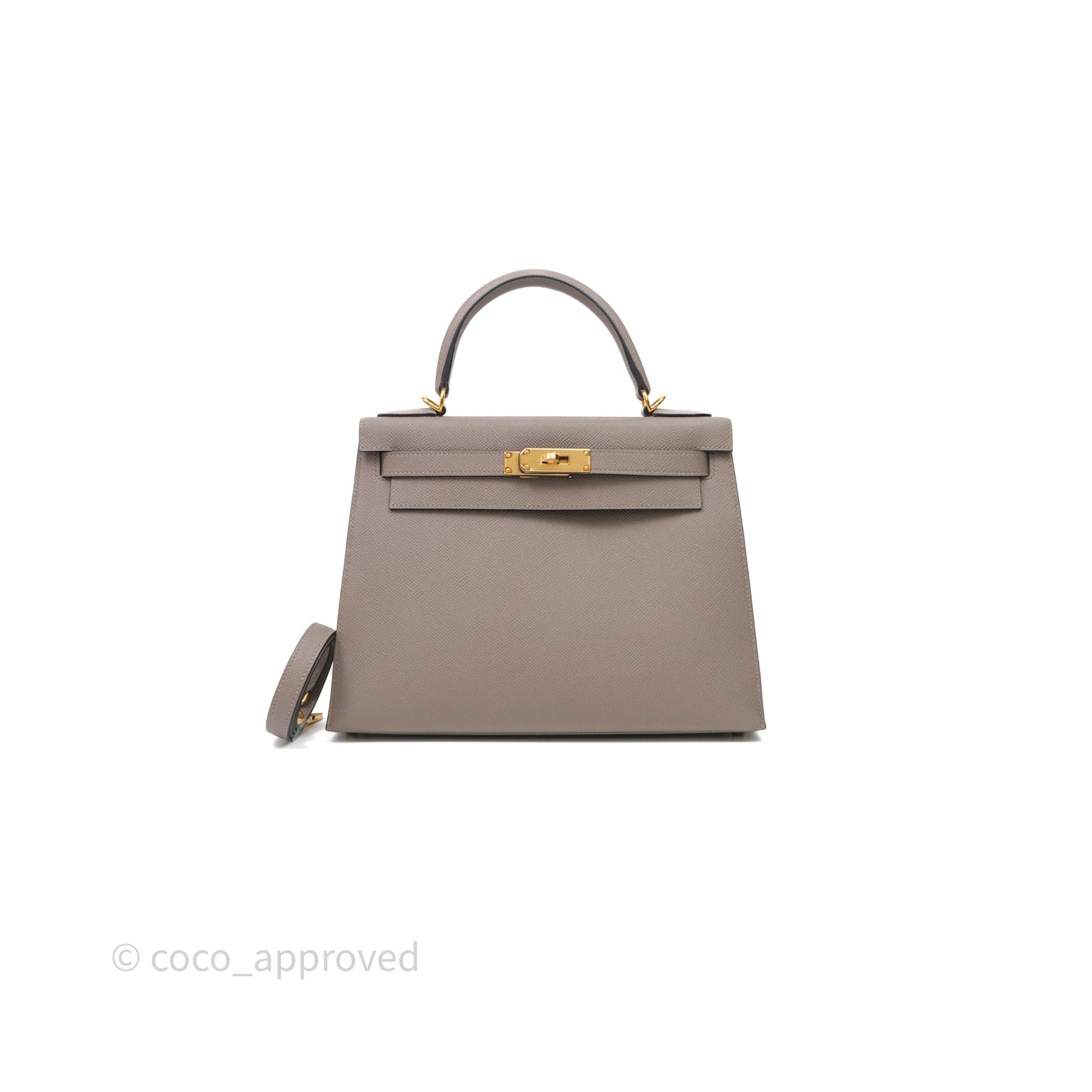 Hermès Kelly 28 Gris Asphalte Epsom Gold Hardware