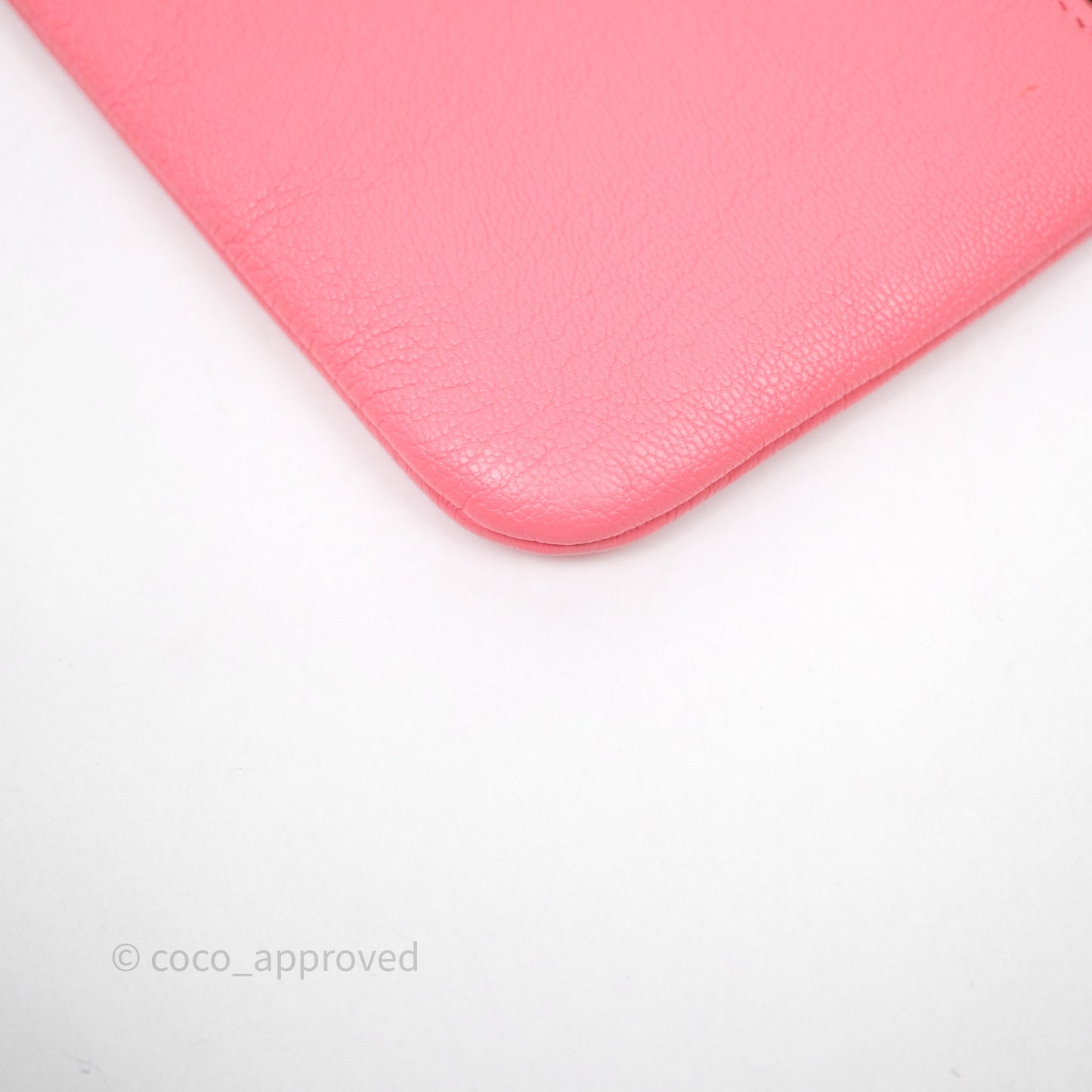 Chanel Camellia Mini O Case Pink Calfskin Gold Hardware